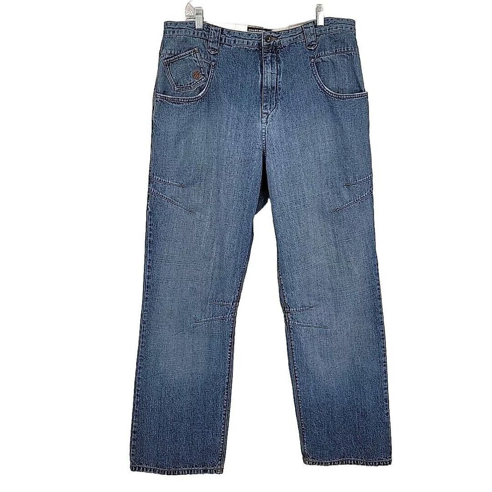 Rocawear Mens Jeans‎ Size 38x34 100% Cotton Wide Leg Y2K Vintage Streetwear